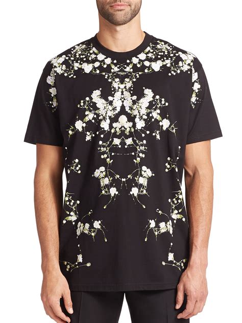 givenchy t shirt flower|givenchy shirts for men.